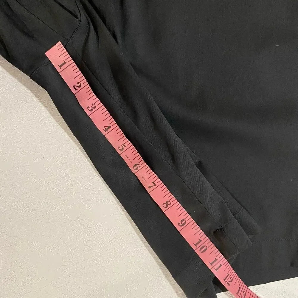 Athleta Women’s Wide Leg Pants Black Size 8 Pull-On Relaxed Fit